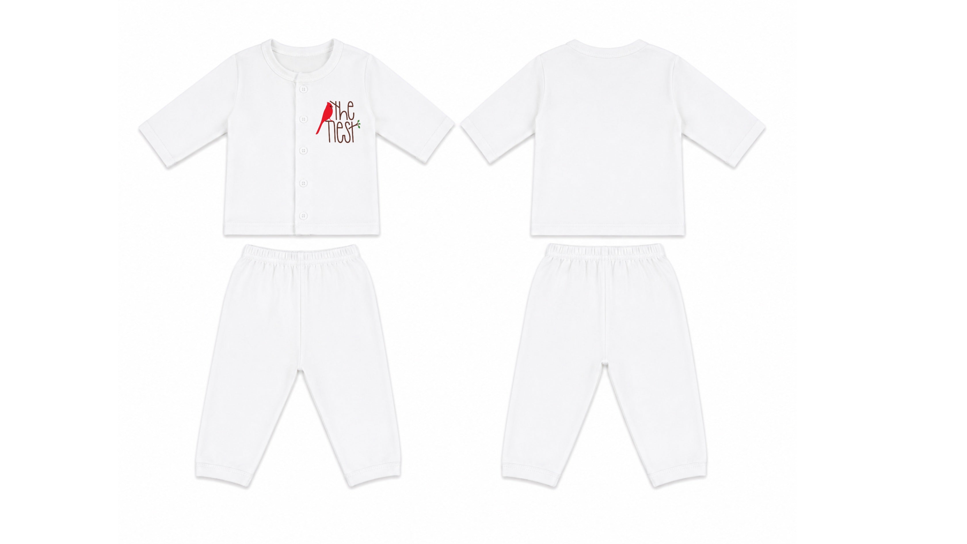 Jabla + Pajama: Premium Cotton-Blend "The Nest" White Casual Essentials
