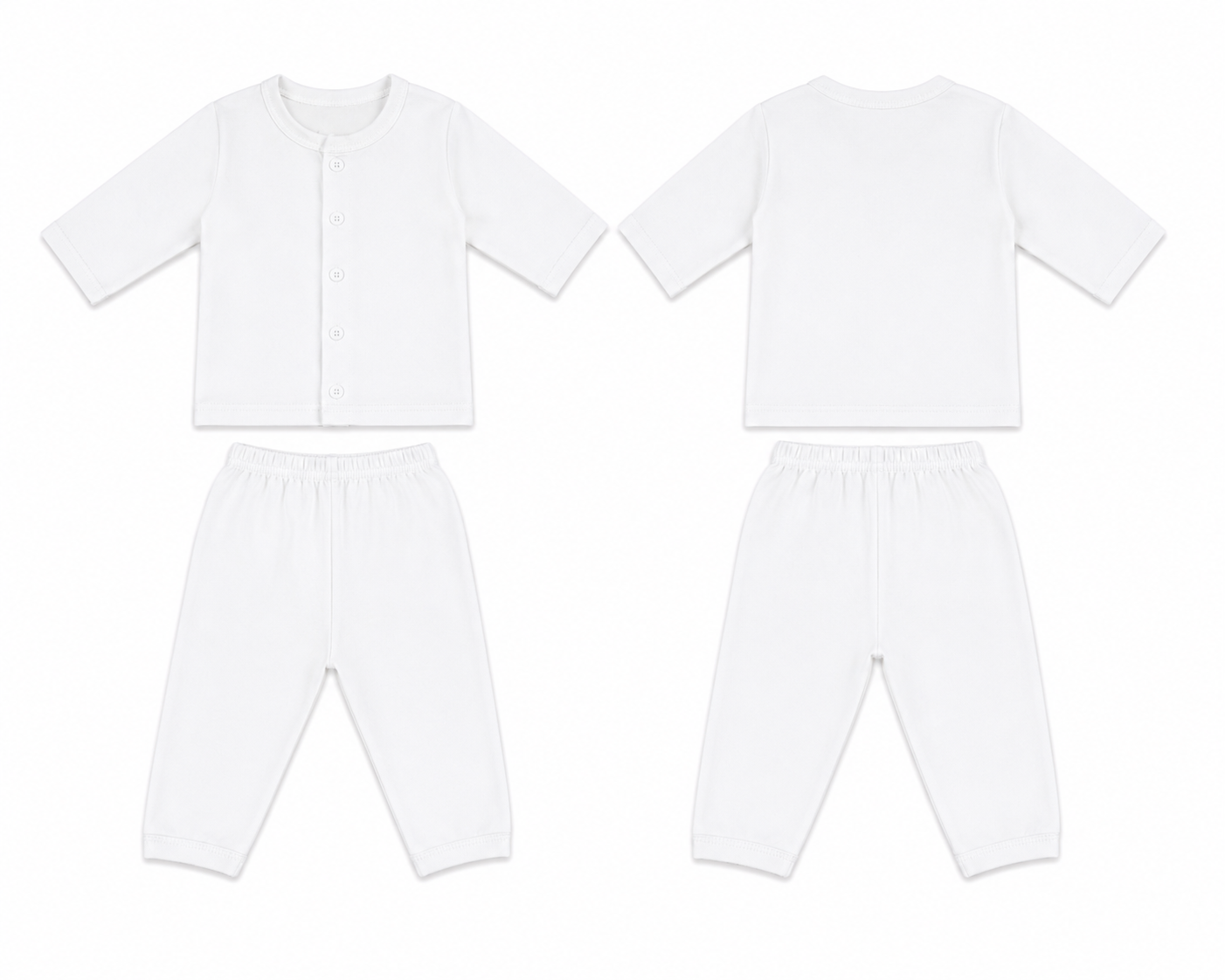 Jabla + Pajama: Premium Cotton-Blend "Solid" White Casual Essentials