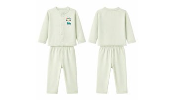 Jabla + Pajama: Premium Cotton-Blend "Boys Rules" Mint Green Casual Essentials