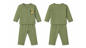 Jabla + Pajama: Premium Cotton-Blend "Enjoy the Today" Olive Green Casual Essentials