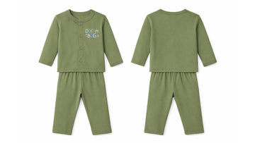 Jabla + Pajama: Premium Cotton-Blend "Dream Big" Olive Green Casual Essentials