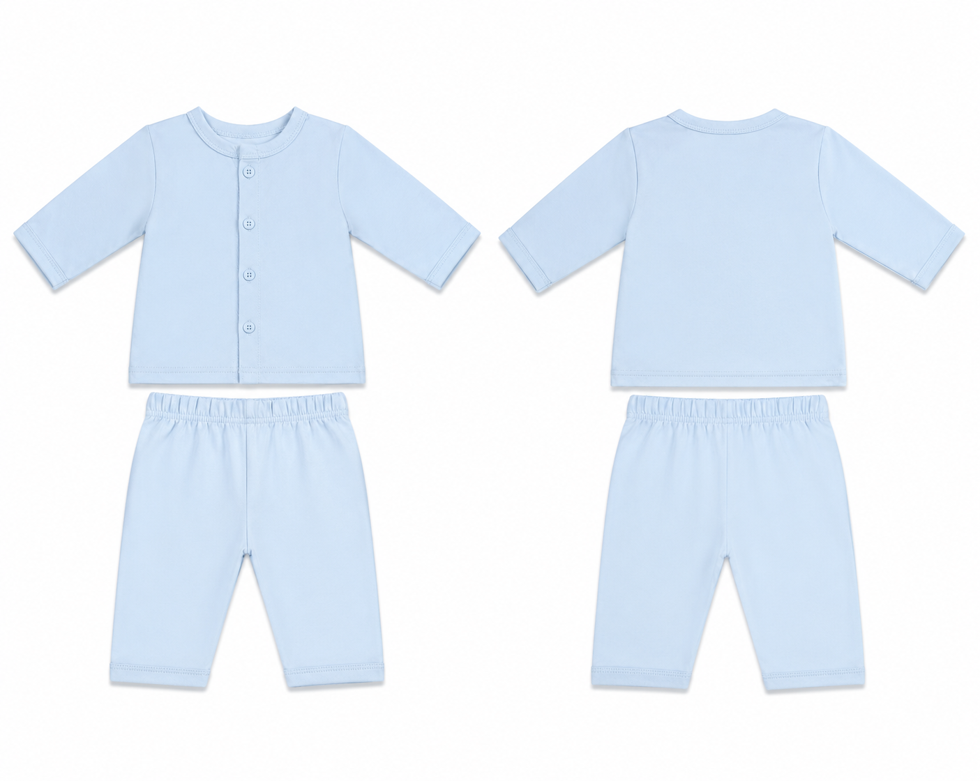Jabla + Pajama: Premium Cotton-Blend "Solid" Light Blue Casual Essentials