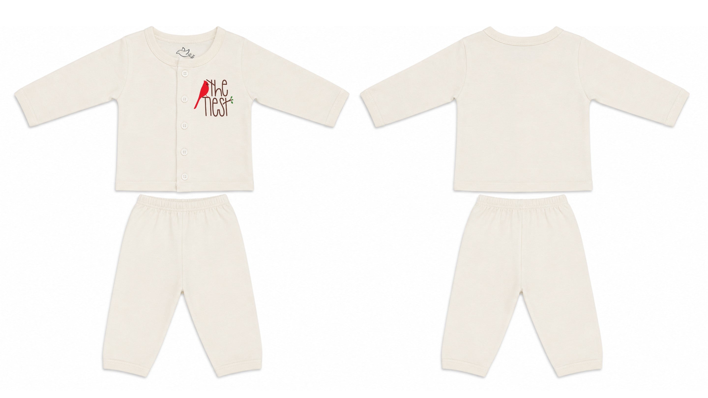 Jabla + Pajama: Premium Cotton-Blend "The Nest" Off-White Casual Essentials