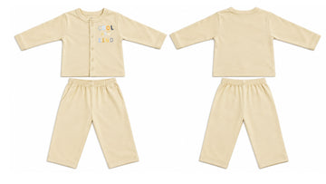 Jabla + Pajama: Premium Cotton-Blend "Cool And Kind" Off-White Casual Essentials