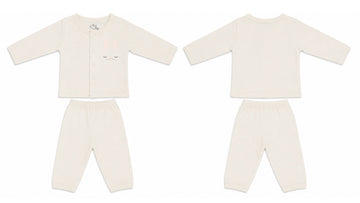Jabla + Pajama: Premium Cotton-Blend "Bunny Ears" Off-White Casual Essentials