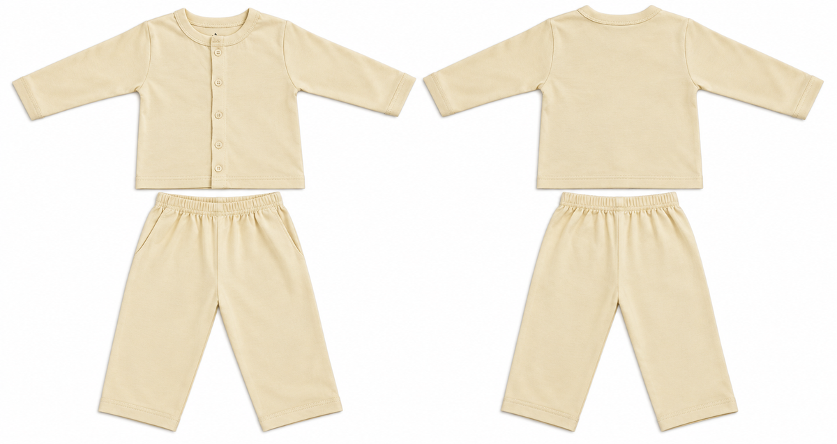 Jabla + Pajama: Premium Cotton-Blend "Solid" Off-White Casual Essentials
