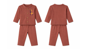 Jabla + Pajama: Premium Cotton-Blend "Enjoy the Today" Rust Casual Essentials