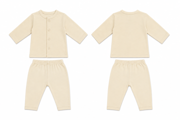 Jabla + Pajama: Premium Cotton-Blend "Solid" Beige Casual Essentials