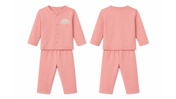 Jabla + Pajama: Premium Cotton-Blend "Cloud Hearts" Pink Casual Essentials