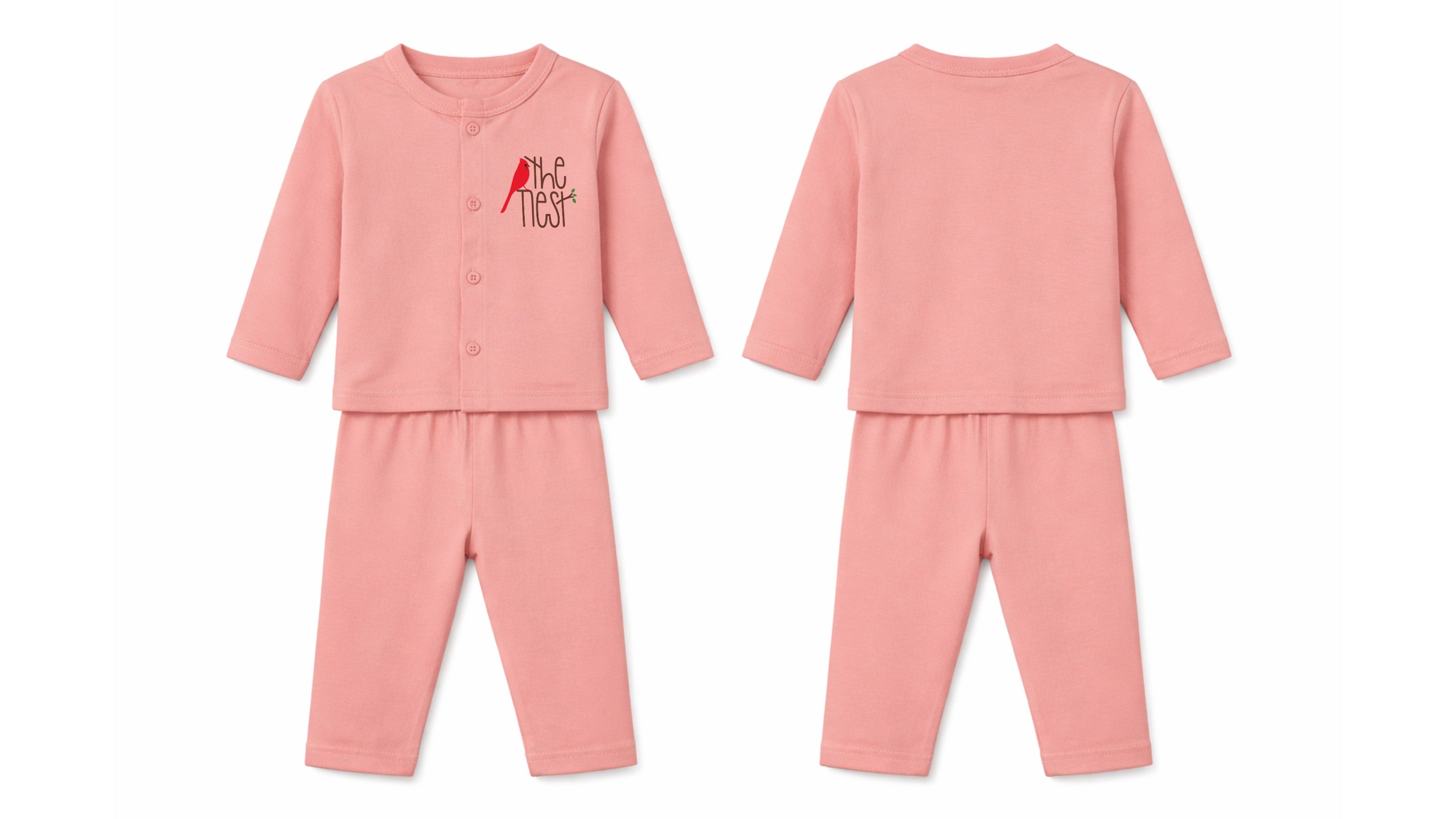 Jabla + Pajama: Premium Cotton-Blend "The Nest" Pink Casual Essentials