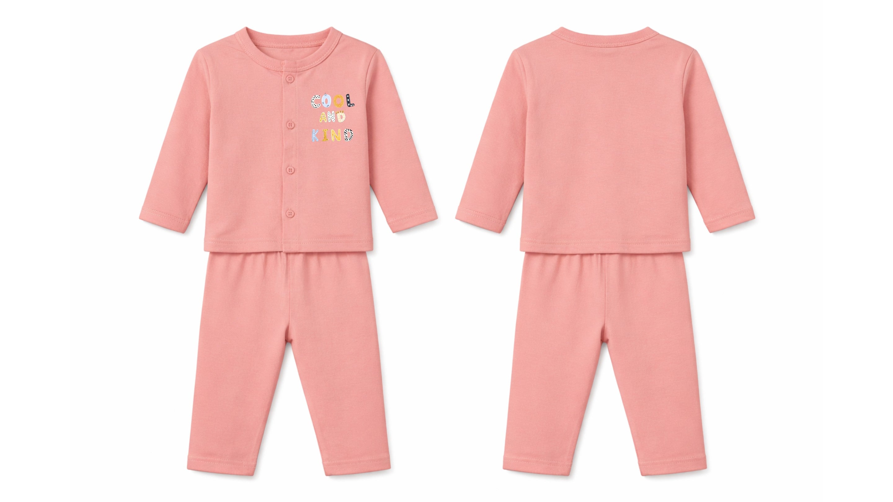 Jabla + Pajama: Premium Cotton-Blend "Cool And Kind" Pink Casual Essentials