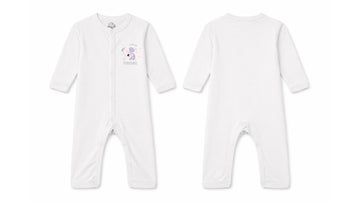 Sleeping Suit: Premium Cotton-Blend "Forever Love" White Casual Essentials