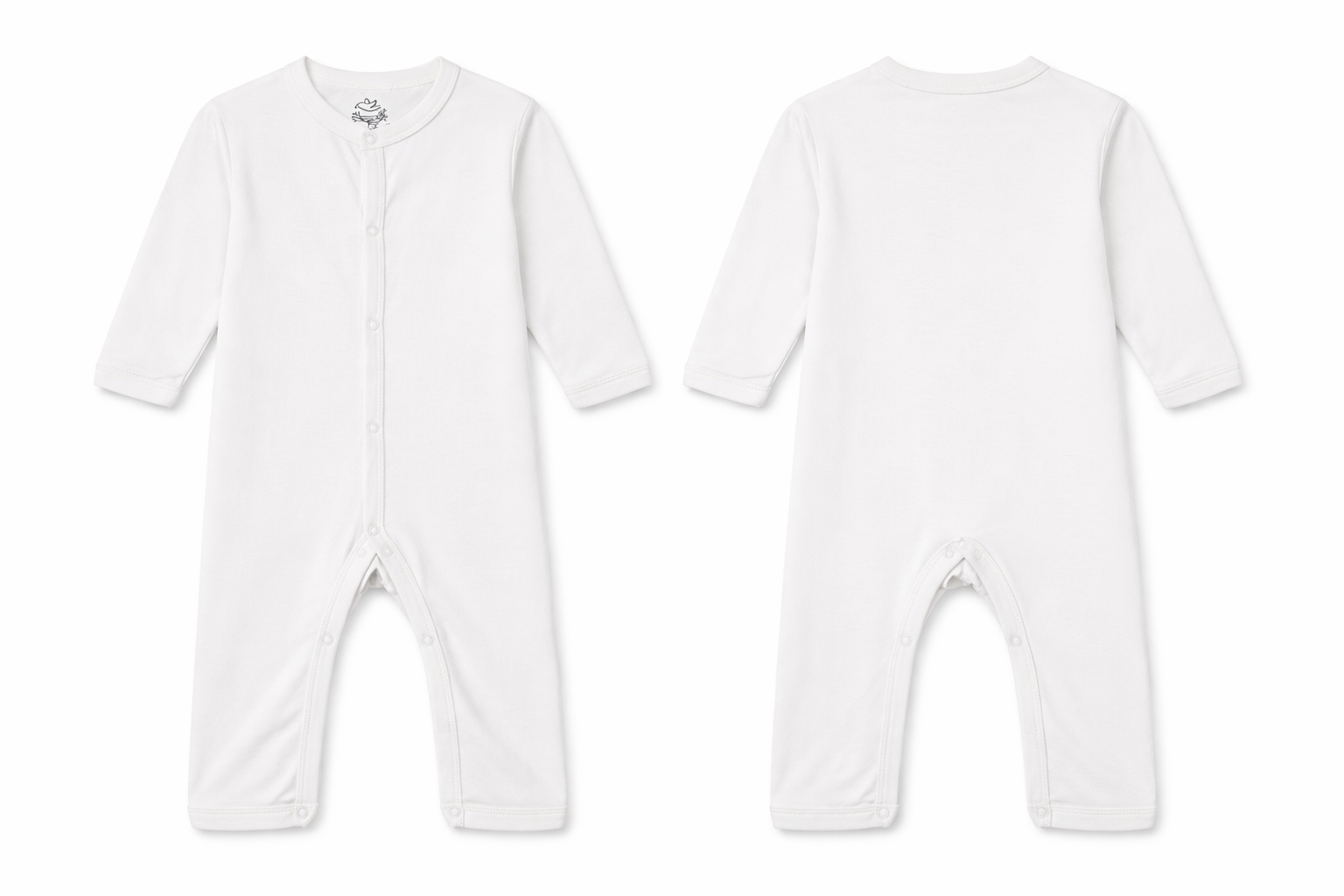 Sleeping Suit: Premium Cotton-Blend "Solid" White Casual Essentials