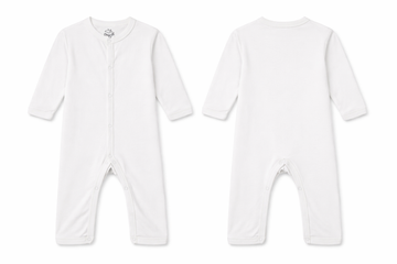 Sleeping Suit: Premium Cotton-Blend "Solid" White Casual Essentials