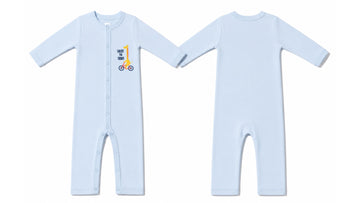 Sleeping Suit: Premium Cotton-Blend "Enjoy the Today" Light Blue Casual Essentials