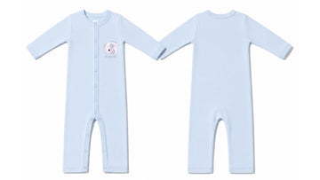 Sleeping Suit: Premium Cotton-Blend "Love Forever" Light Blue Casual Essentials