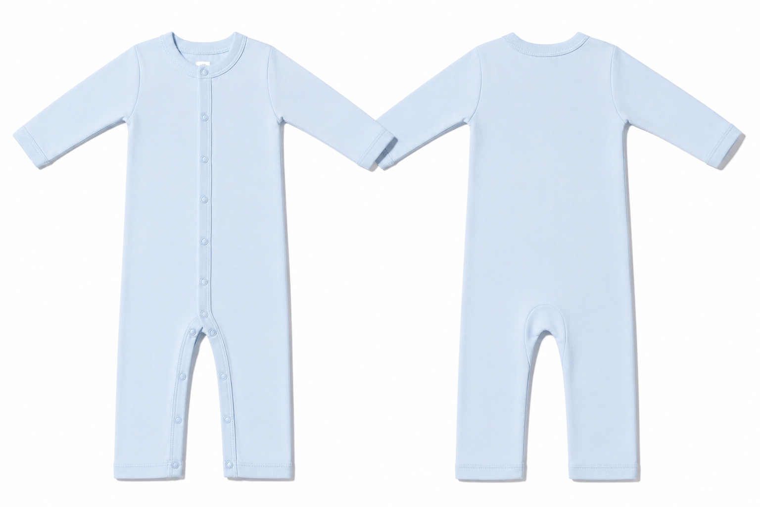 Sleeping Suit: Premium Cotton-Blend "Solid" Light Blue Casual Essentials