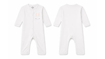 Sleeping Suit: Premium Cotton-Blend "Bunny Ears" White Casual Essentials