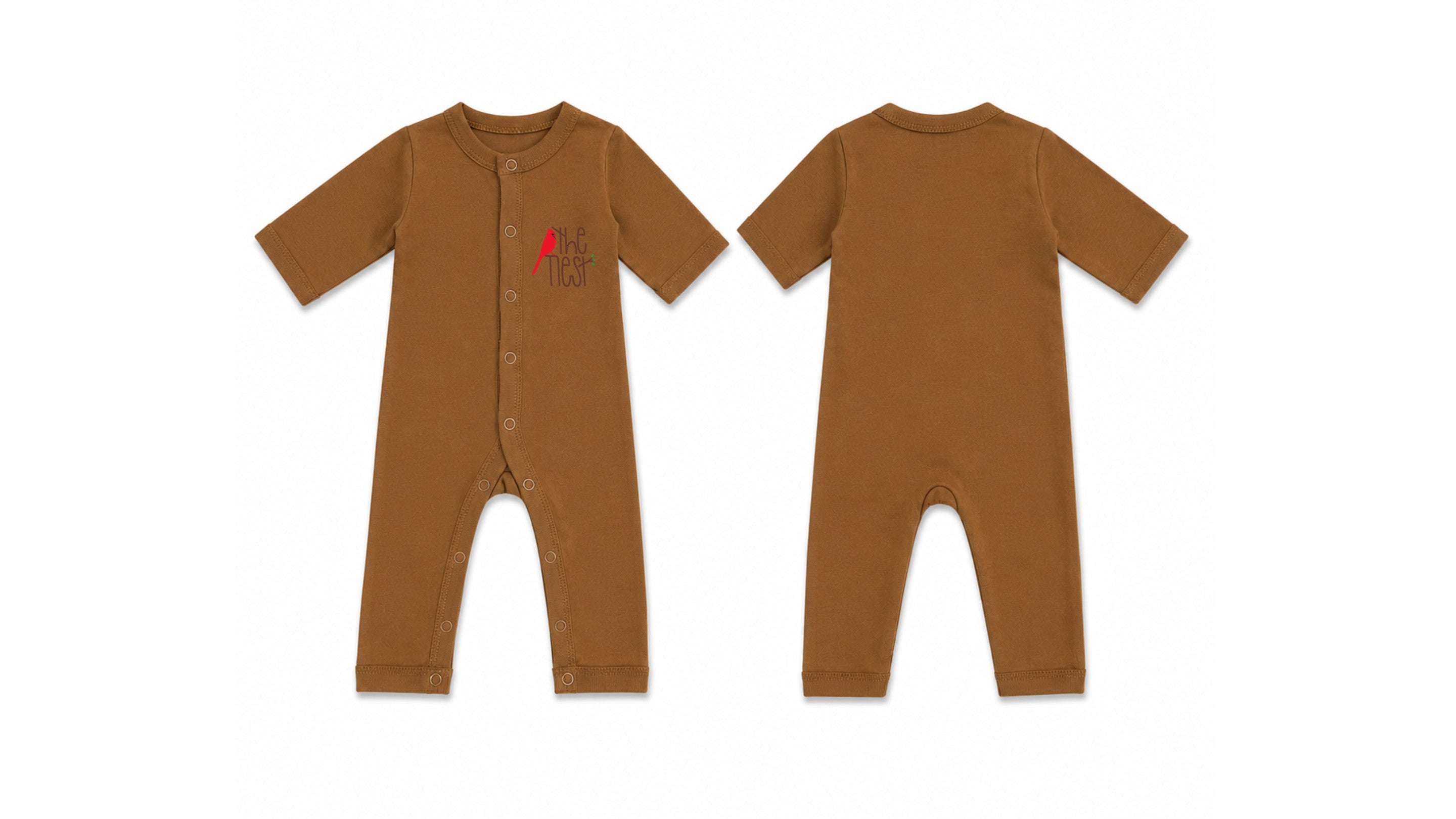 Sleeping Suit: Premium Cotton-Blend "The Nest" Brown Casual Essentials