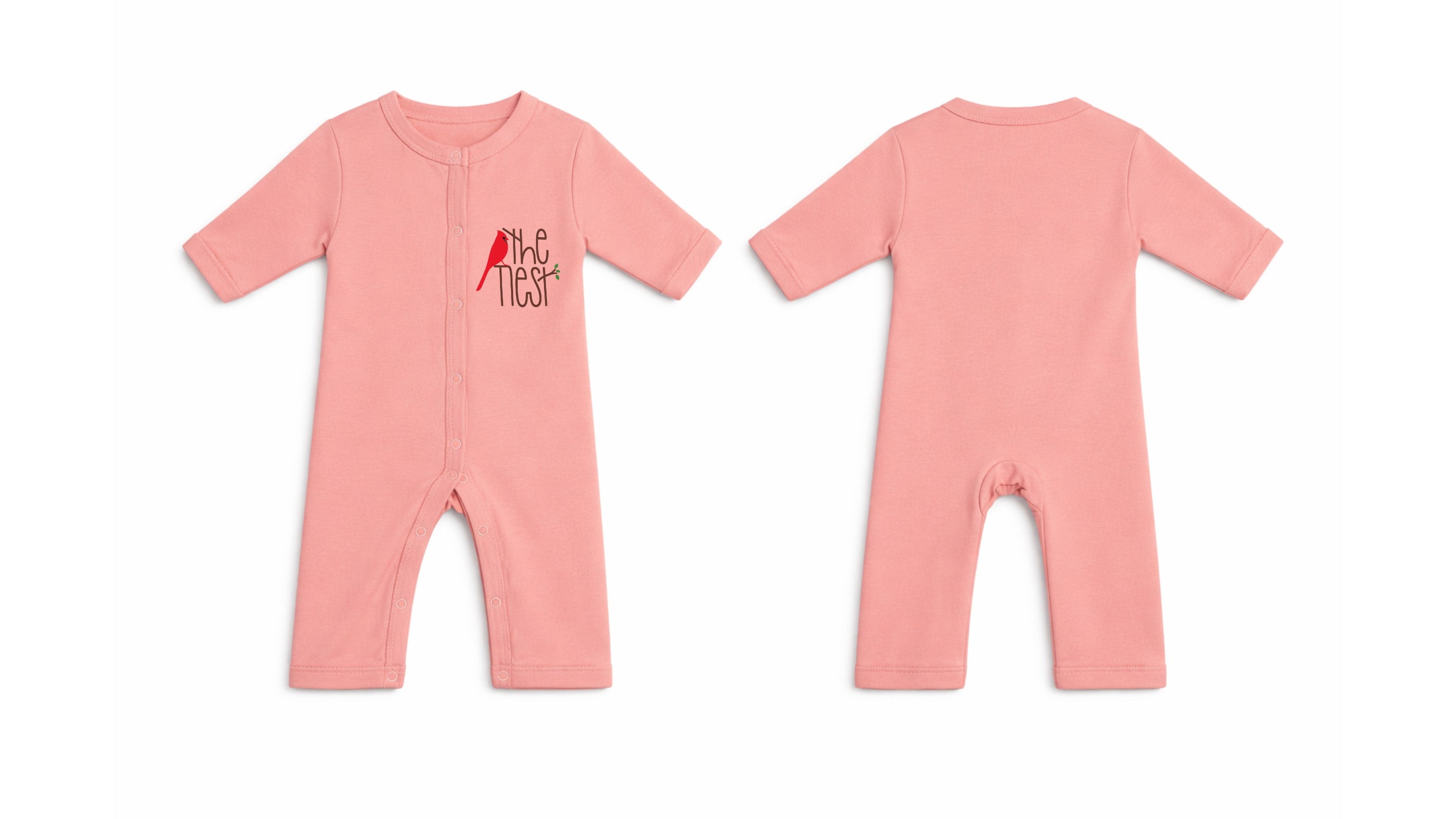 Sleeping Suit: Premium Cotton-Blend "The Nest" Pink Casual Essentials