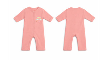 Sleeping Suit: Premium Cotton-Blend "Blue Rainbow" Pink Casual Essentials