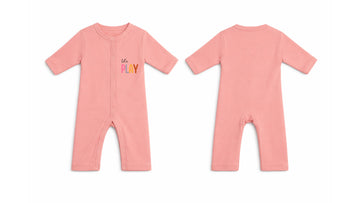 Sleeping Suit: Premium Cotton-Blend "Lets Play" Pink Casual Essentials