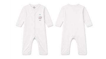 Sleeping Suit: Premium Cotton-Blend "Hello World" White Casual Essentials