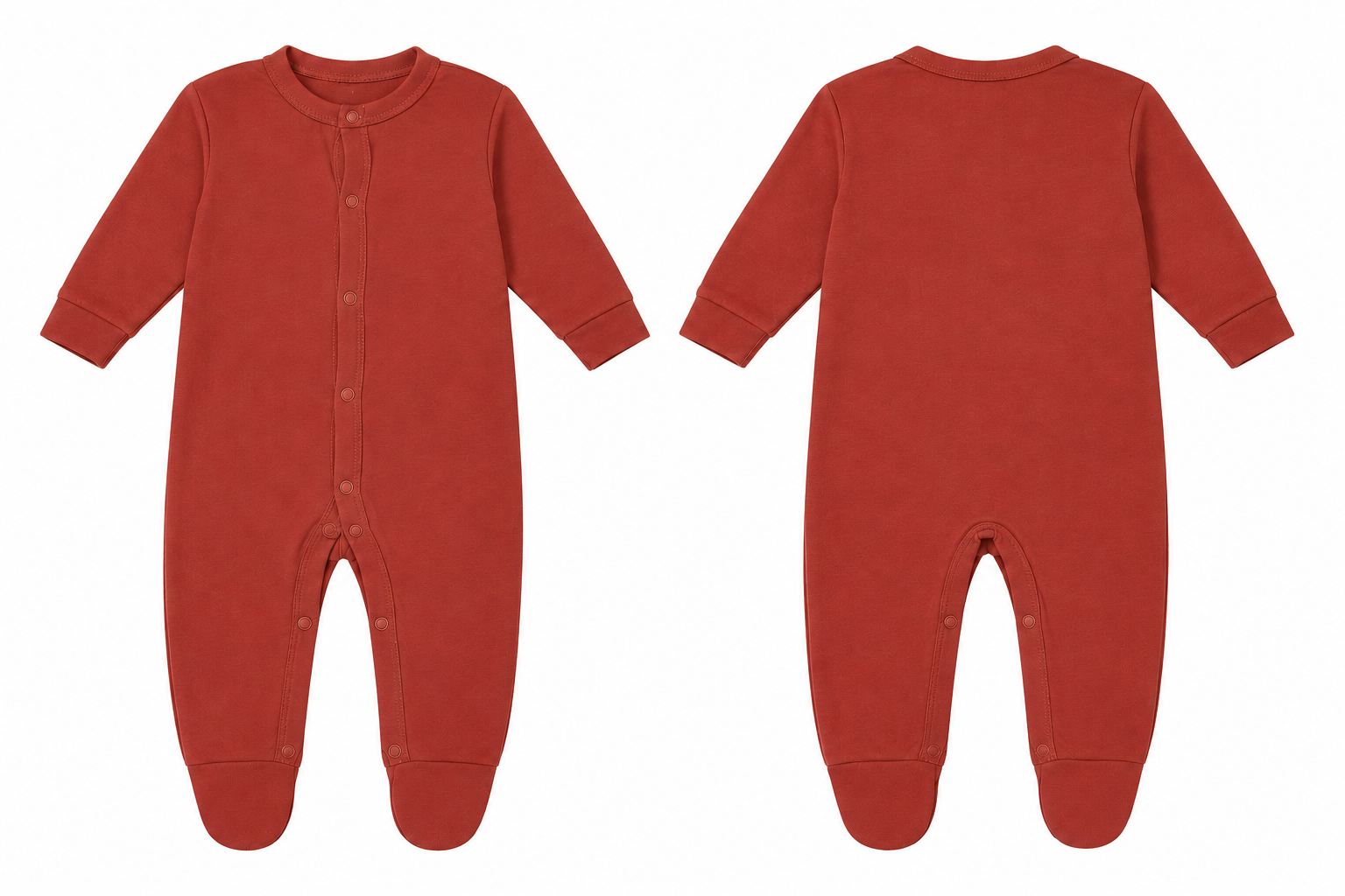 Sleeping Suit: Premium Cotton-Blend "Solid" Rust Casual Essentials