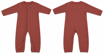Sleeping Suit: Premium Cotton-Blend "Solid" Rust Casual Essentials