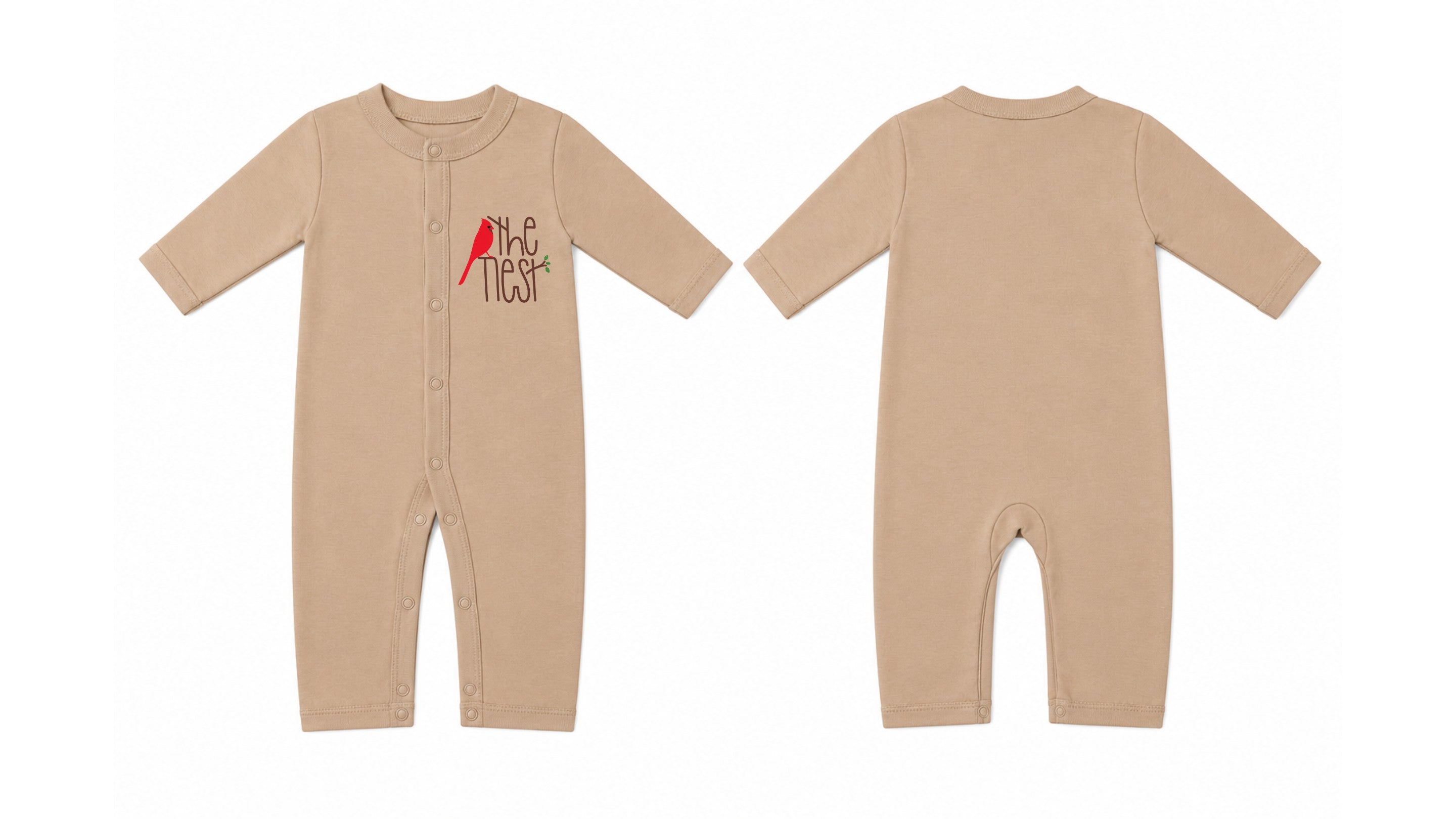 Sleeping Suit: Premium Cotton-Blend "The Nest" Beige Casual Essentials