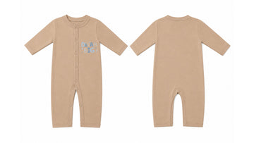 Sleeping Suit: Premium Cotton-Blend "Dream Big" Beige Casual Essentials