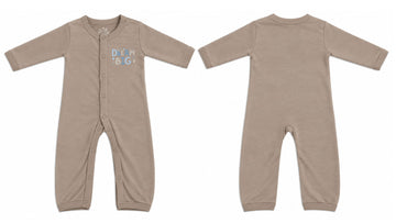 Sleeping Suit: Premium Cotton-Blend "Dream Big" Beige Casual Essentials