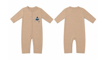 Sleeping Suit: Premium Cotton-Blend "Space Plane" Beige Casual Essentials