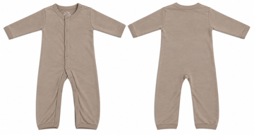 Sleeping Suit: Premium Cotton-Blend "Solid" Beige Casual Essentials