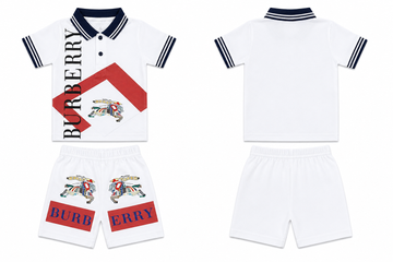 Polo T-Shirt & Short Set: Premium Cotton White Casual Essentials