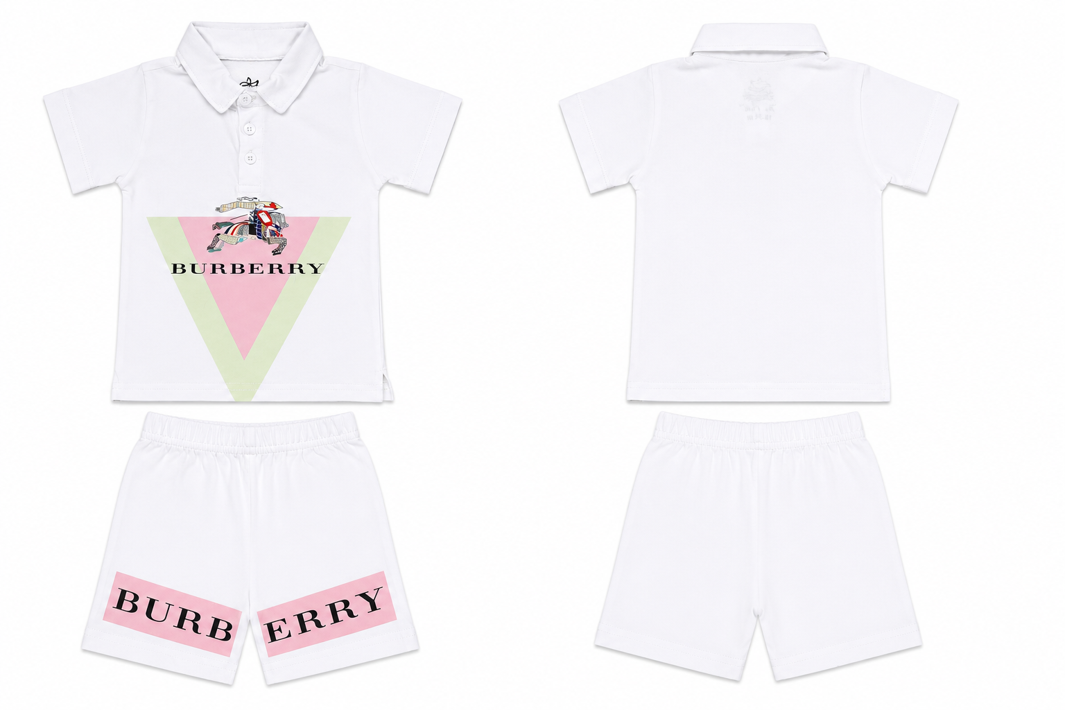 Polo T-Shirt & Short Set: Premium Cotton White Casual Essentials