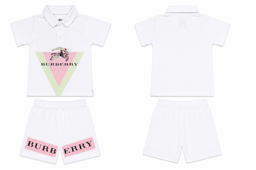 Polo T-Shirt & Short Set: Premium Cotton White Casual Essentials