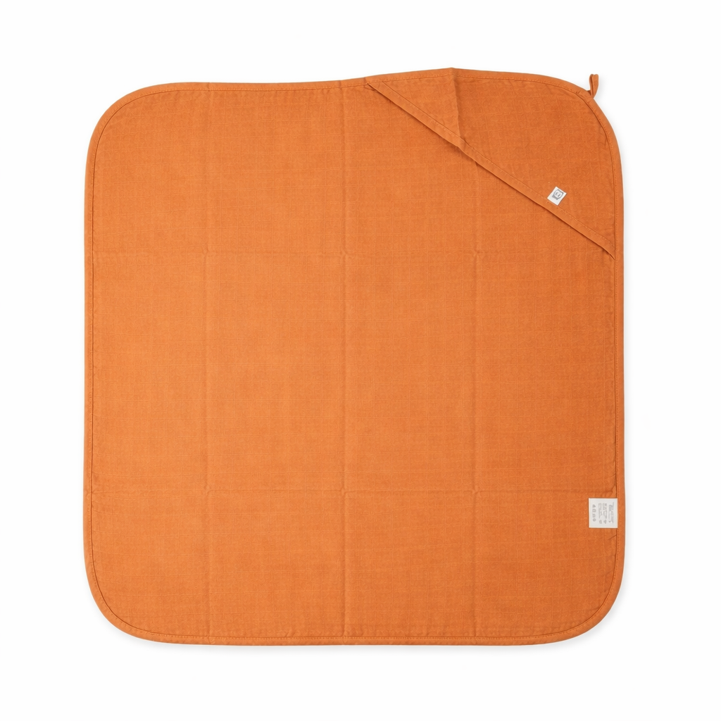 Muslin Wrap Sheet Burnt Orange Hooded