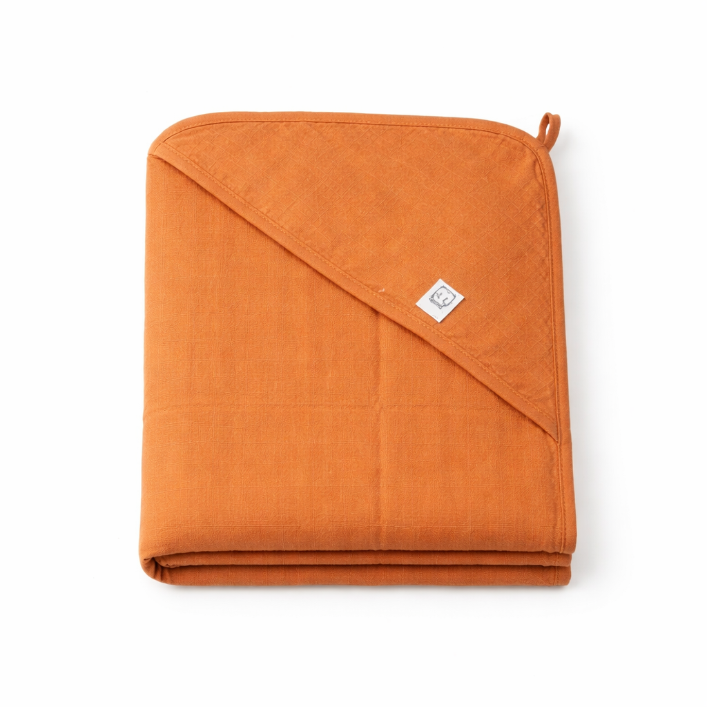 Muslin Wrap Sheet Burnt Orange Hooded