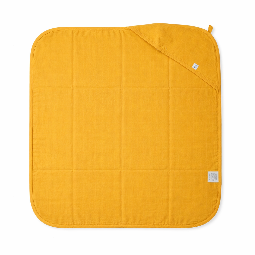 Muslin Wrap Sheet Mustard Yellow Hooded