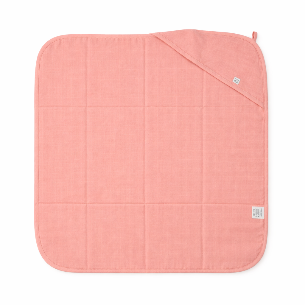 Muslin Wrap Sheet Coral Pink Hooded