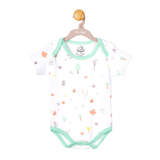 Bunny Breeze Bodysuit with Cyan Trim