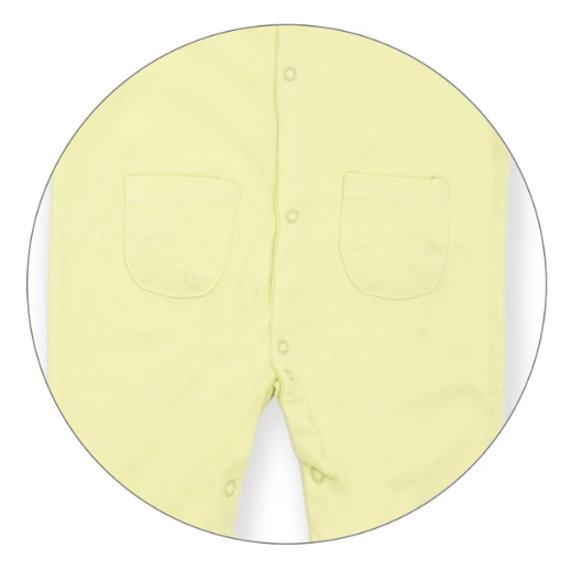 Pastel Yellow Fitted plain sleeping suit