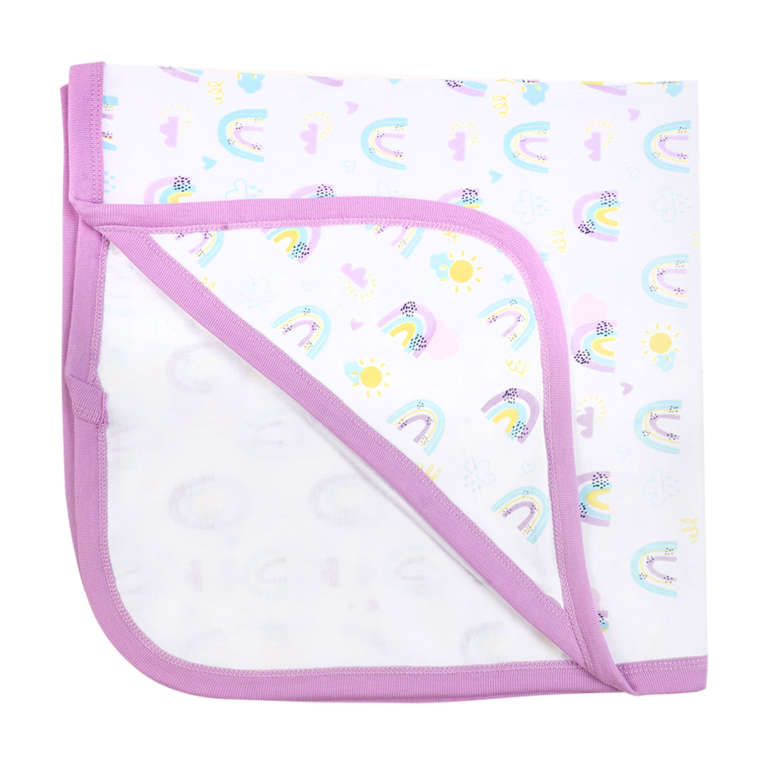 Rainbow Bliss hooded Swaddle sheet