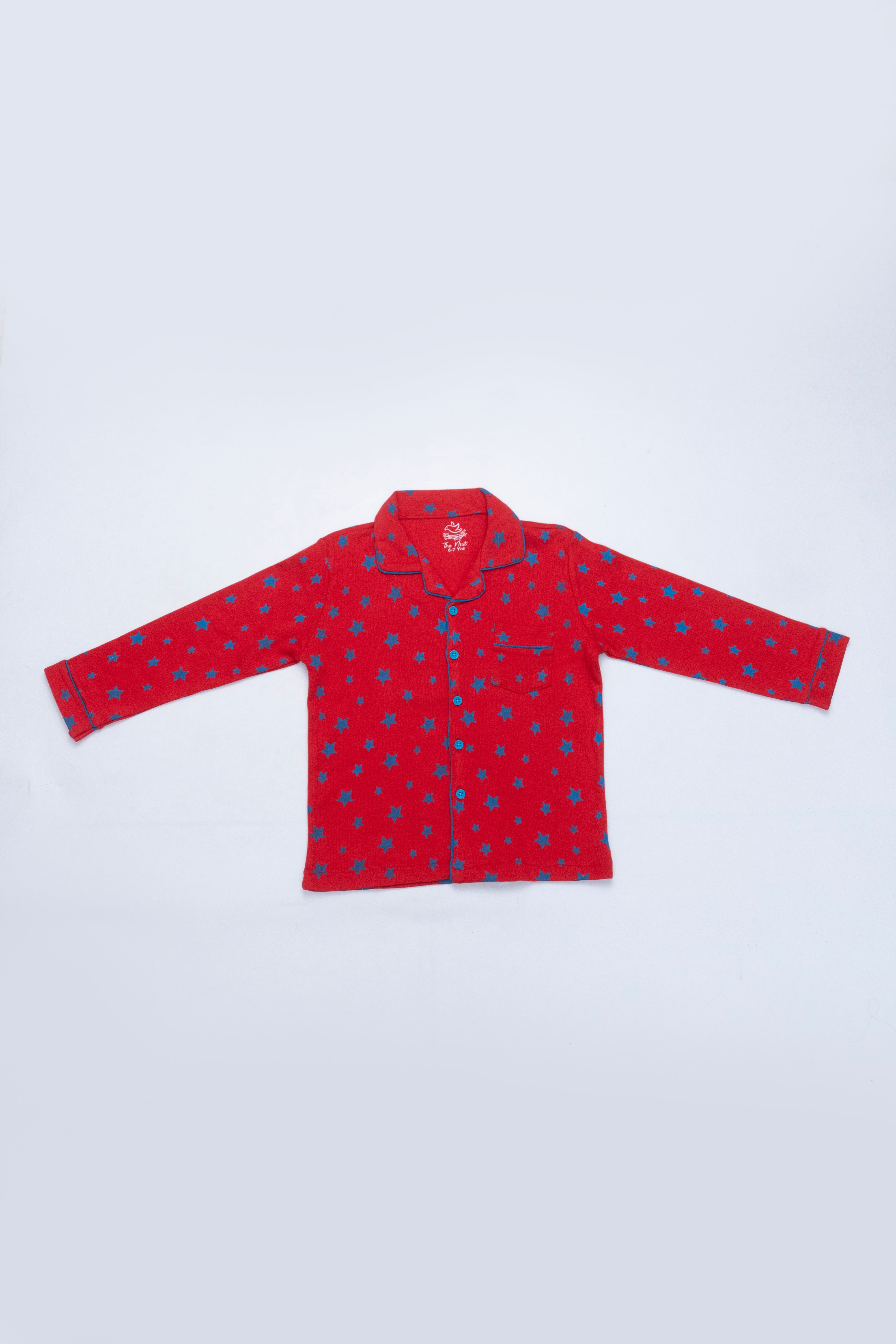 The Nest Basic Night Suit Star Print