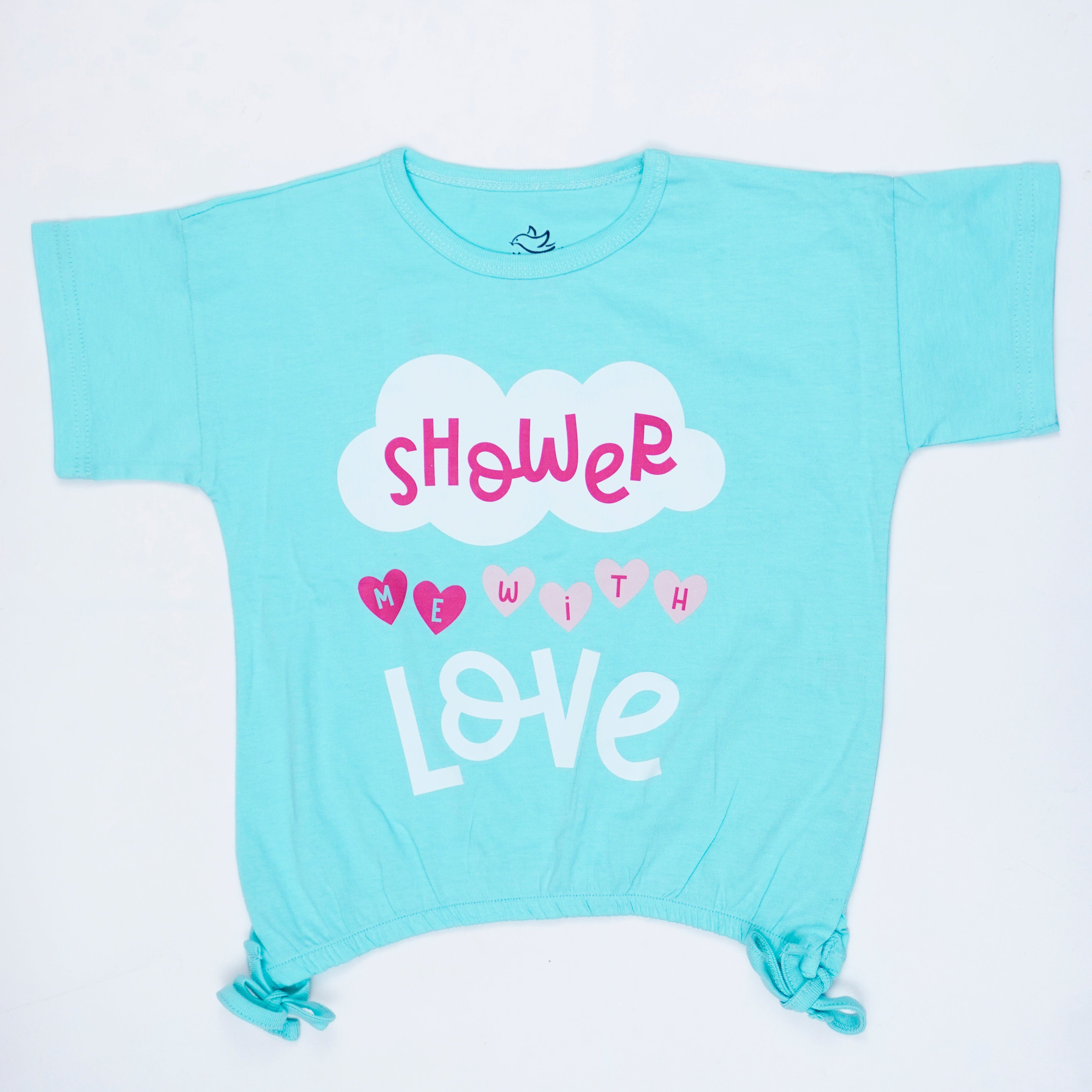 Shower Me With Love Tie-Hem T-Shirt