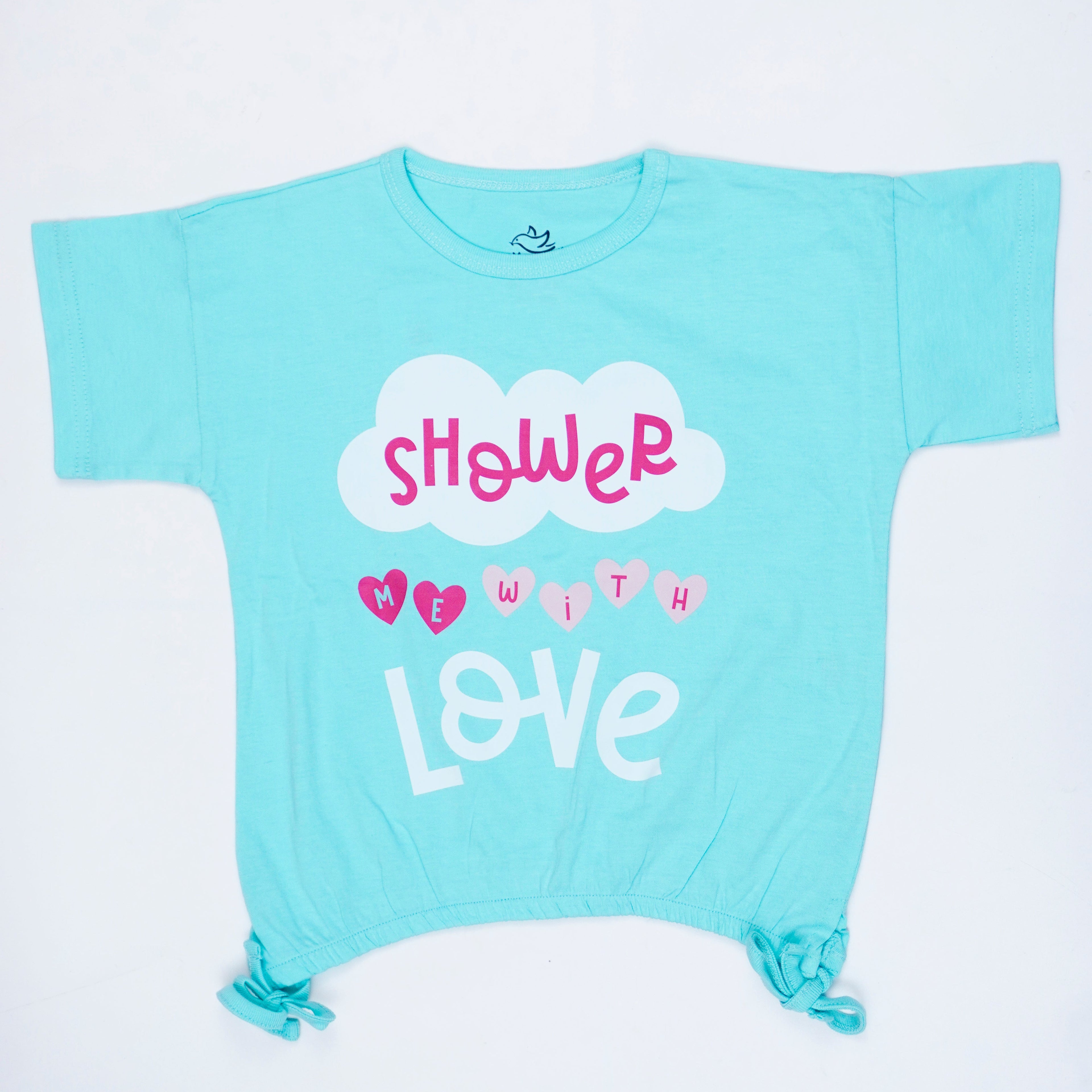 Shower Me With Love Tie-Hem T-Shirt