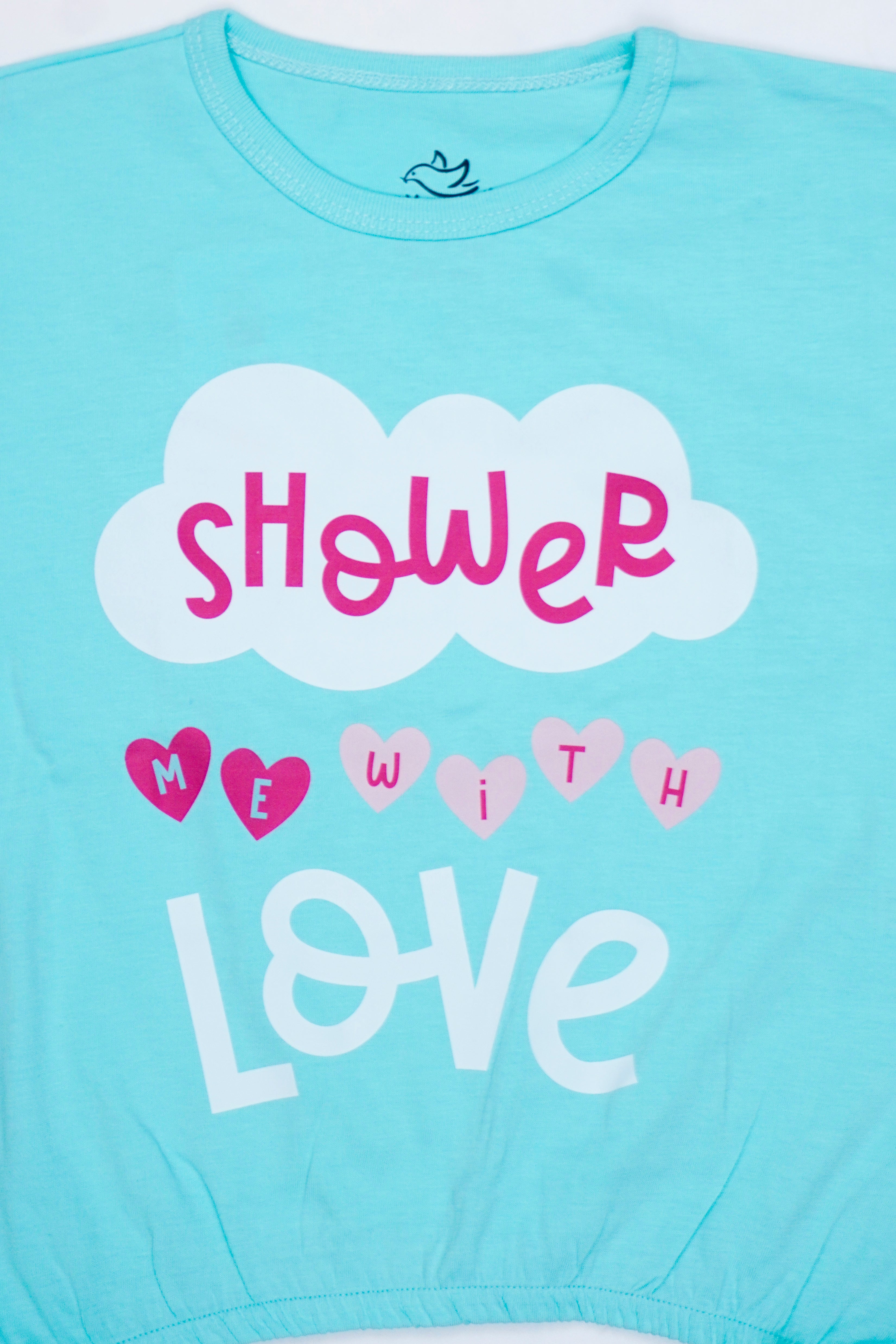 Shower Me With Love Tie-Hem T-Shirt