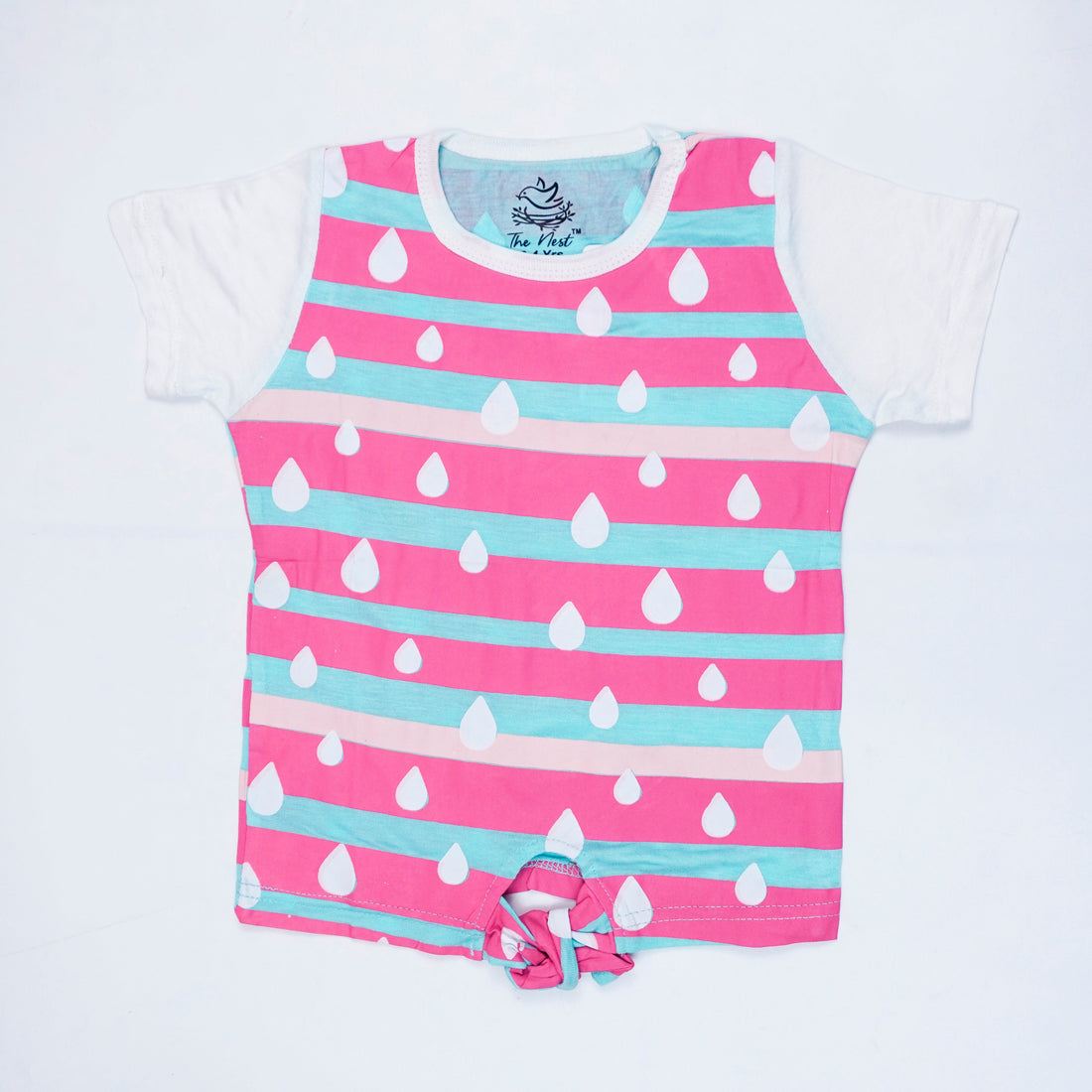 Raindrop Tie-Front T-Shirt