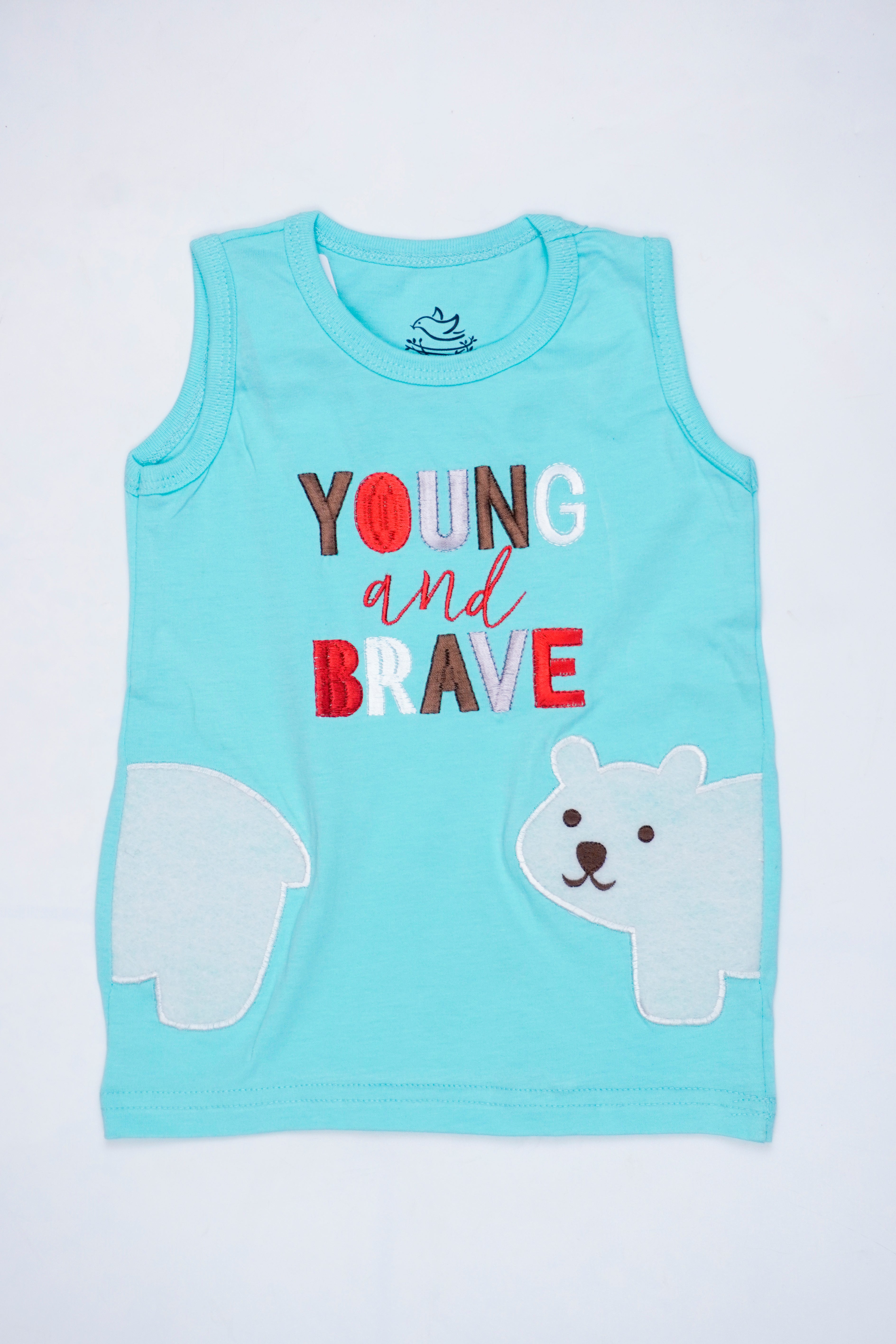 Young and Brave Bear Tank Top